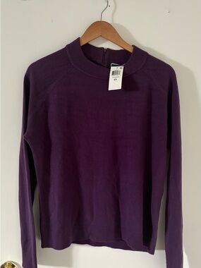 Karen Scott Deep Purple Crewneck Sweater